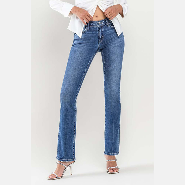 Alison Mid-Rise Mini Flare Jeans